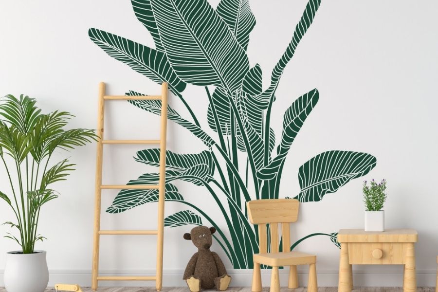 Decal dán tường cây xanh