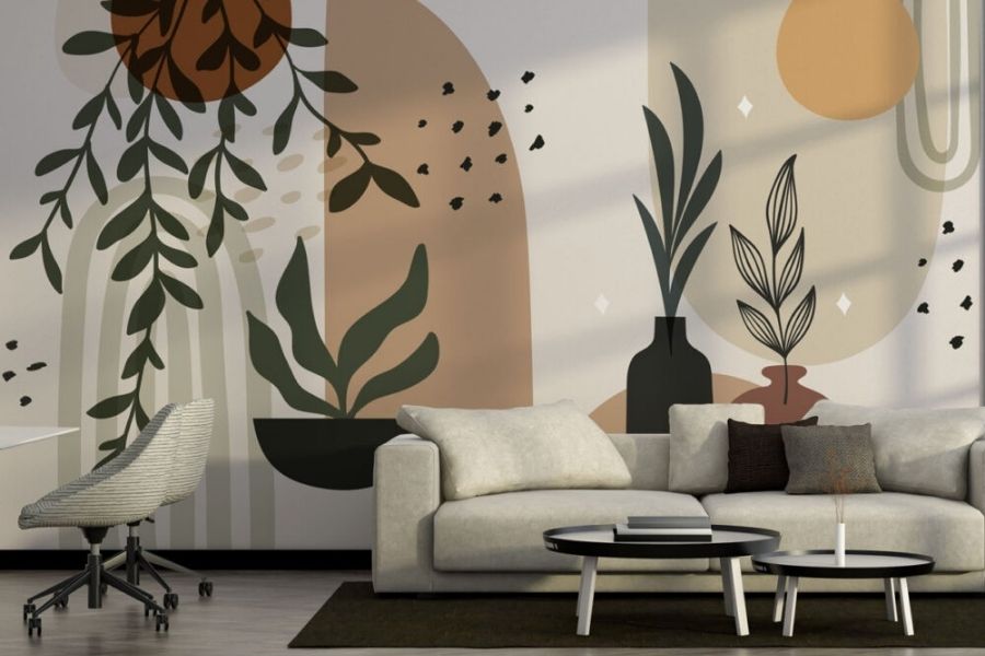 Decal dán tường phong cách minimalist