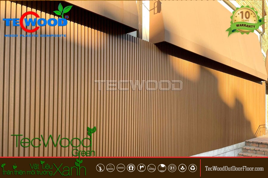 Gỗ nhựa composite ốp tường ngoài trời