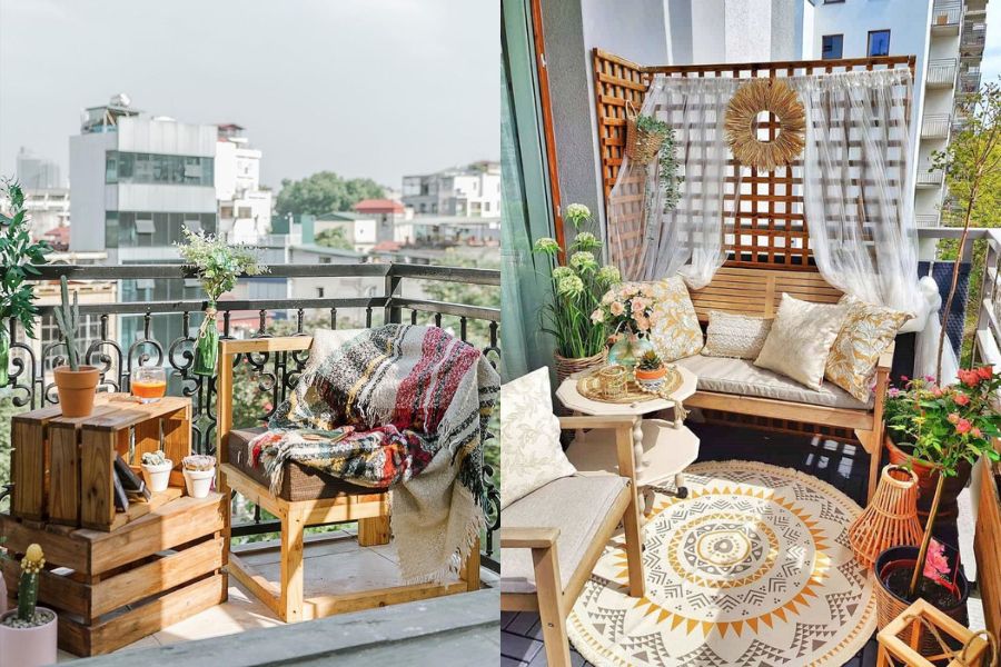 Ban công diện tích nhỏ