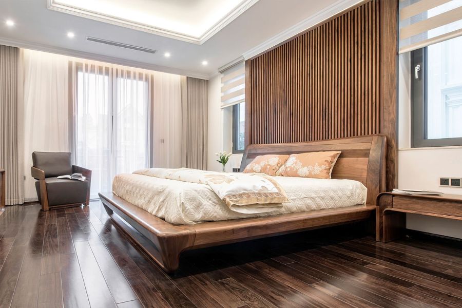 Mẫu giường gỗ đẹp cho phòng ngủ sang trọng