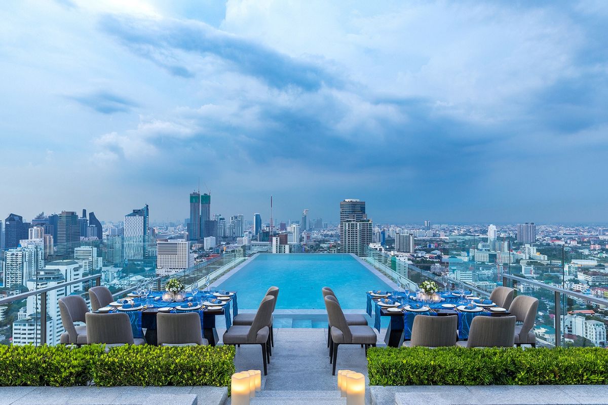 Bể bơi trên sân thượng