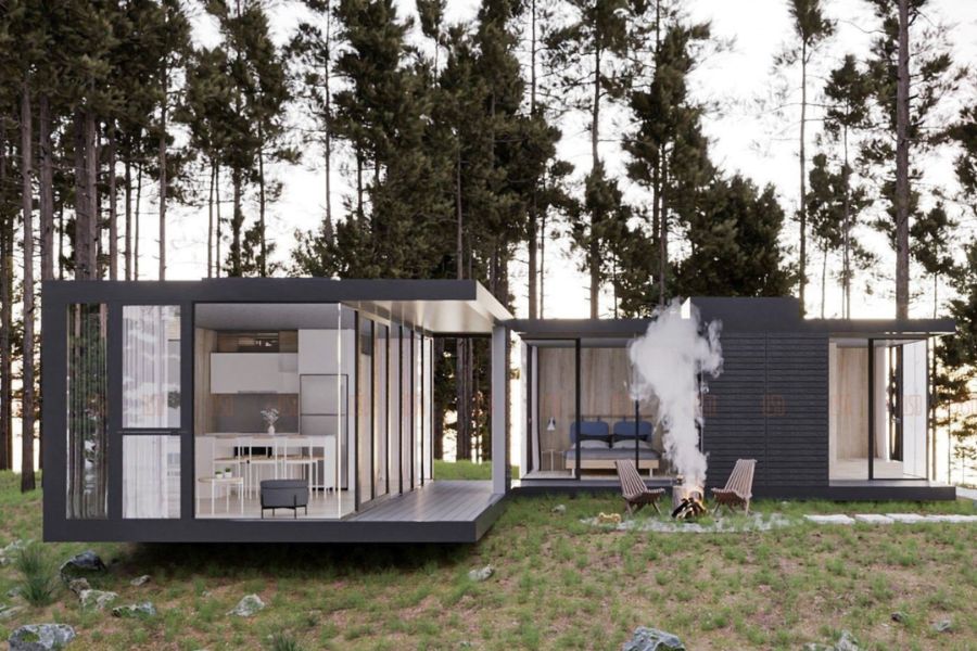 Mẫu nhà lắp ghép container 1 tầng