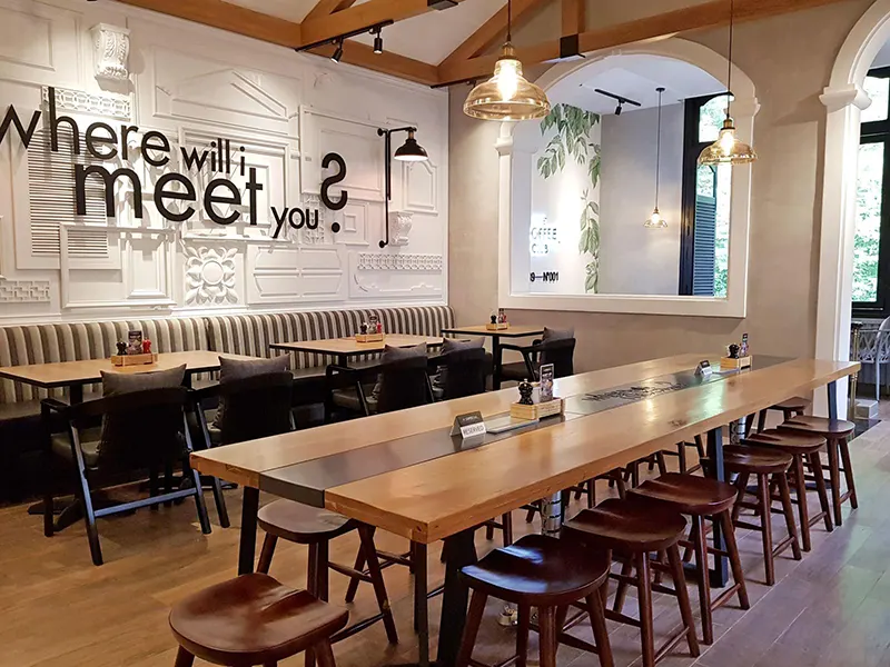 trang trí ốp tường quán cafe đẹp